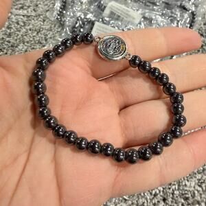 BULK Lot 102 Pcs, Stretch Hematite Devotional Saint Benedict Catholic Bracelets